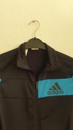 Adidas trainingsjack - Blauw/Zwart - Maat 164, Ophalen of Verzenden, Zo goed als nieuw, Jongen of Meisje