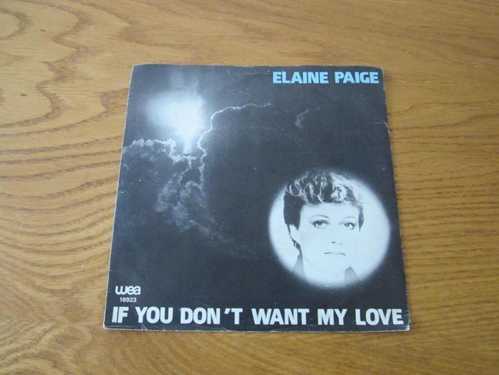 Elaine Paige - If You Don't Want My Love 1981 Holland Single, Cd's en Dvd's, Vinyl Singles, Gebruikt, Single, Pop, 7 inch, Ophalen