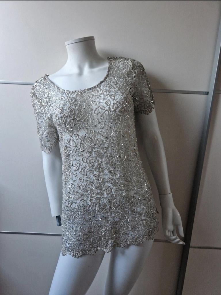 Enelle glitter top | Glitter top | Maat 36, Ophalen of Verzenden, Zo goed als nieuw, Korte mouw, Maat 36 (S)