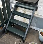 Hardhouten trap kleur grachtengroen, Doe-het-zelf en Verbouw, Ophalen of Verzenden, Gebruikt, Trap, Minder dan 2 meter