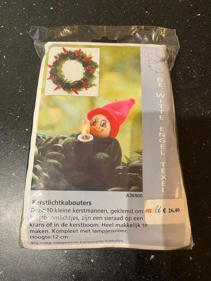 Zelfmaakpakket kerstlichtkabouters atelier de Witte Engel, Hobby en Vrije tijd, Knutselen, Nieuw, Materiaal, Verzenden