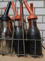 Vintage Esso Olieflessen in Rek, Verzamelen, Ophalen
