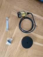 NIEUW Goud bronzen lampenfitting + kabel en bevestiging, Ophalen of Verzenden, Nieuw, Minder dan 50 cm
