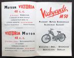 Folder Victoria M50 Vickycycle 48 cc - ca. 1950, Fietsen en Brommers, Handleidingen en Instructieboekjes, Verzenden, Gebruikt