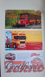 Tekno diverse certificaten, Hobby en Vrije tijd, Modelauto's | 1:50, Ophalen of Verzenden, Bus of Vrachtwagen, Tekno