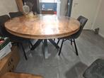 Ronde houten eettafel – 150 cm, Huis en Inrichting, Tafels | Eettafels, Rond, Ophalen of Verzenden, Zo goed als nieuw, 100 tot 150 cm