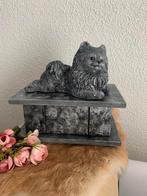 Pomeriaan hondenbeeld op urn als set of los beeld handmade, Ophalen of Verzenden, Nieuw
