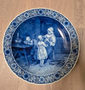 Delfts Blauw bord De Porceleyene Fles 1925 beschikbaar voor biedingen
