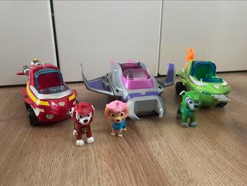 Paw patrol aquapups voertuigen met speelfiguur beschikbaar voor biedingen