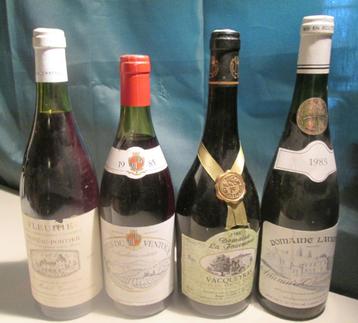 4 prima Rode Franse Wijnen van 1985 beschikbaar voor biedingen