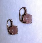 oorbellen hangers goud met aardbeikwarts en strass, Overige materialen, Hangers, Verzenden, Nieuw