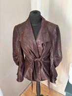 Zara mooi bruin lederlook strik jasje mt 40 ZGAN, Kleding | Dames, Maat 38/40 (M), Bruin, Zara, Ophalen of Verzenden