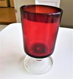 ruby red wine dessert glas luminarc cavalier arcoroc france, Antiek en Kunst, Ophalen of Verzenden