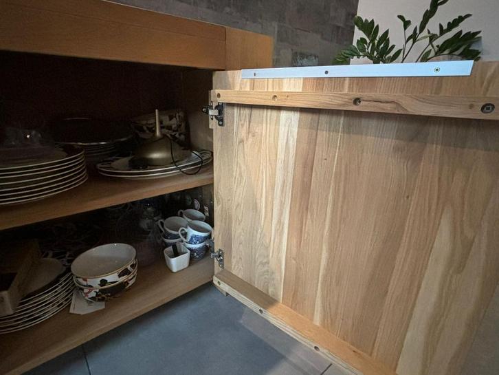 Goossens Quint dressoir - Robuust eikenhout, Huis en Inrichting, Barren, Zo goed als nieuw, Ophalen of Verzenden