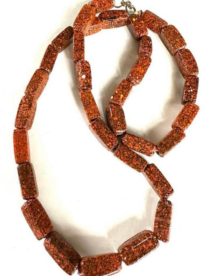 Vintage Afrikaanse/Italiaanse glas kralen ketting, Sieraden, Tassen en Uiterlijk, Kettingen, Gebruikt, Overige materialen, Overige kleuren