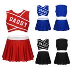 Daddy topje en rok (sexy setje top rokje zwart rood blauw), Verzenden, Nieuw