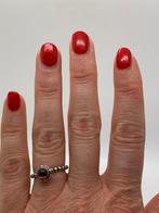 K419 Pandora zilveren ring rode steen maat 16,5, Ophalen of Verzenden, Dame, Kleiner dan 17, Zo goed als nieuw