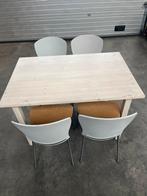 Eettafel met 4 stoelen, Ophalen of Verzenden, Zo goed als nieuw, Minder dan 4 stoelen