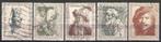 671 - 75  gebruikt ( Zomerzegels Rembrandt 1956 ), Postzegels en Munten, Verzenden, Na 1940, Gestempeld