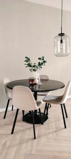 Marmeren eettafel - 120 cm, Huis en Inrichting, Tafels | Eettafels, Ophalen, Overige materialen, Rond, Zo goed als nieuw