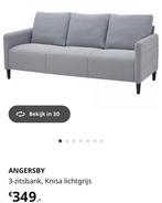 Angersby 3-zitsbank knisa lichtgrijs, Huis en Inrichting, Banken | Bankstellen, Ophalen, Zo goed als nieuw, Driepersoons