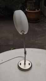 Metalen wandlamp met witte kap, Ophalen of Verzenden, Gebruikt, Glas, Minder dan 50 cm
