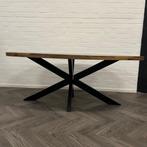 Eettafel Ovaal Naturel Mangohout 180cm, Huis en Inrichting, Tafels | Eettafels, Ophalen, Metaal, 100 tot 150 cm, Zo goed als nieuw