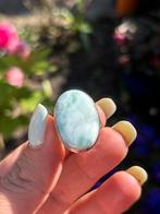 Larimar Edelsteenring Handgemaakt maat 18, Sieraden, Tassen en Uiterlijk, Ringen, Nieuw, Ophalen of Verzenden, 17 tot 18, Met edelsteen