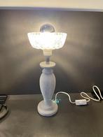unieke tafellamp vintage glazen kap, Ophalen of Verzenden, Minder dan 50 cm, Vintage, neutraal,, Glas