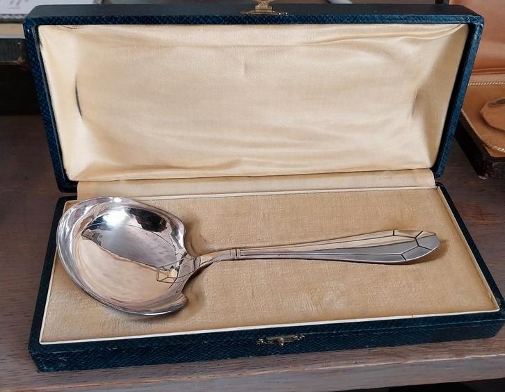 Antieke Art Deco Opscheplepel, Antiek en Kunst, Antiek | Bestek, Ophalen