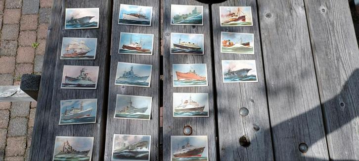 verzamel kaartjes schepen captain Grant jaren 60, Verzamelen, Scheepvaart, Zo goed als nieuw, Kaart, Foto of Prent, Motorboot