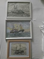 Getekende Vissers kotters de meeste uit Urk.5 stuks., Ophalen of Verzenden