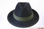 Vintage Jachthoed gleufhoed Frech blauwzwart 56 als nieuw!, Hoed, Frech Austria, Ophalen of Verzenden, 57 cm (M, 7⅛ inch) of minder