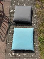 Tuinkussens - Waterbestendig - Bootstof - 53x54cm, Ophalen, Zo goed als nieuw, Blauw, Vierkant