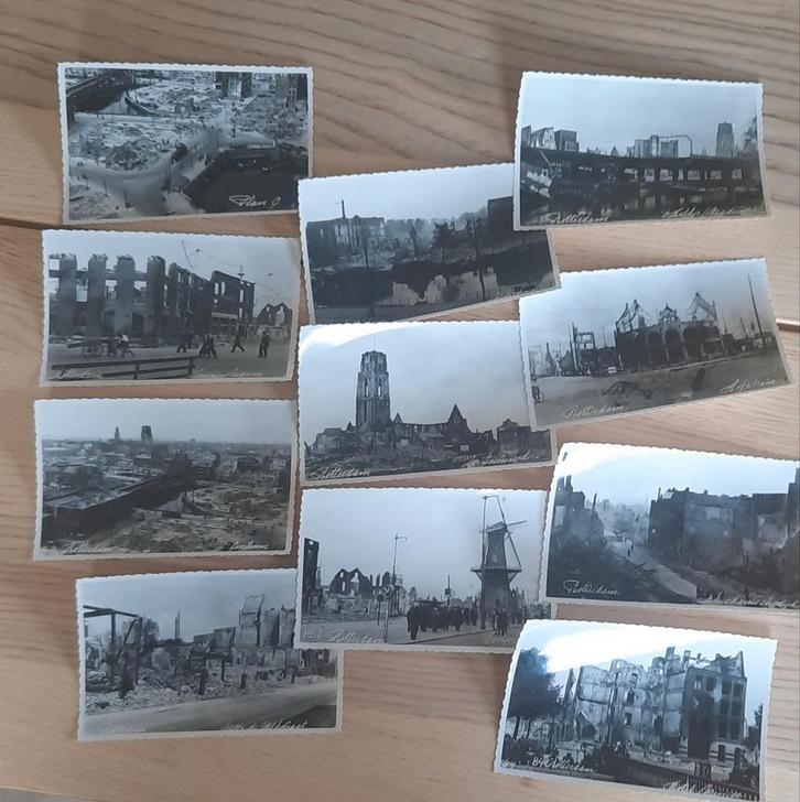 Oude foto's Rotterdam - Bombardement, Verzamelen, Militaria | Tweede Wereldoorlog, Ophalen of Verzenden
