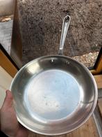 All-Clad koekenpan 24cm, Ophalen, Zo goed als nieuw, Rvs, Koekenpan of Braadpan