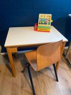 Vintage schooltafeltje & stoeltje, Ophalen, Gebruikt, Tafel(s) en Stoel(en)