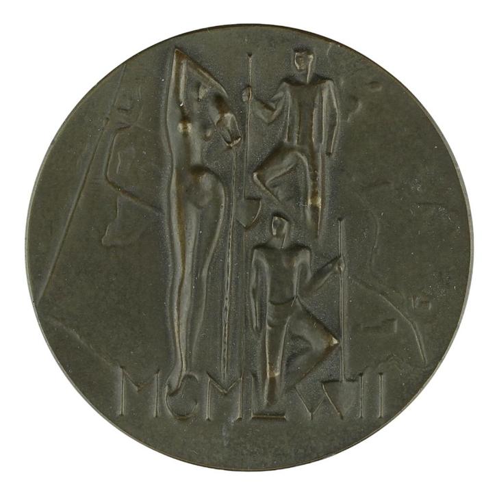 Fred Carasso - Penning, 1957 : Water Rijn-Kennemerland, Postzegels en Munten, Penningen en Medailles, Brons, Nederland, Verzenden