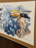 Pierre van Lit Aquarel Litho Gesigneerd 62/150, Ophalen of Verzenden