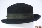 Vintage Dameshoed Ischler Hut zwart vilt 55,5 = S, 55 cm (S, 6⅞ inch) of minder, Hoed, Ophalen of Verzenden, Ischler Hut