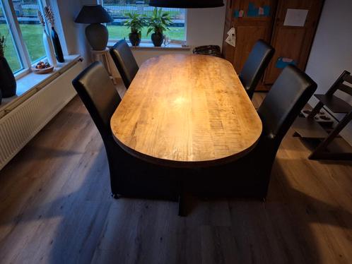 Splinter nieuwe Mango  ovale eetkamertafel, Huis en Inrichting, Complete eetkamers, Nieuw, Ophalen