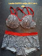 Sapph lingerie setje 85C en L,  voor de liefhebber, Sapph, Ophalen of Verzenden, Rood, Setje