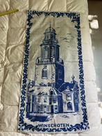 Handdoek met MarktpleinKerk Winschoten, Ophalen of Verzenden, Gebruikt, Blauw, Handdoek