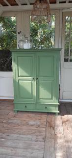 Kast groen, Huis en Inrichting, Kasten | Buffetkasten, Ophalen, Gebruikt, 100 tot 150 cm, Minder dan 100 cm