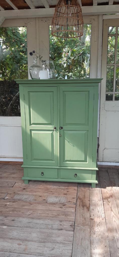 Kast groen, Huis en Inrichting, Kasten | Buffetkasten, Gebruikt, Minder dan 100 cm, 100 tot 150 cm, 50 tot 75 cm, Ophalen