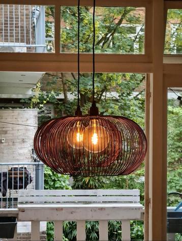 Qazqa - Industriële hanglamp koper 49 cm - Finn - 2 stuks beschikbaar voor biedingen