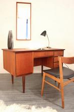 Deens jaren 50 60 teakhouten vintage design bureau, Gebruikt, -, -, Ophalen of Verzenden