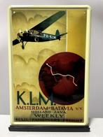KLM Amsterdam - Batavia metalen reclamebord (Old Look), Verzamelen, Overige typen, Nieuw, Ophalen of Verzenden, Pand50