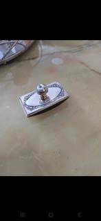 Antieke Stempel met Bloemmotief zilver, Ophalen of Verzenden