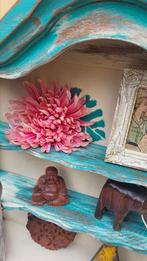 Shabby/Beachlook/Boho/Hangkastje/Vitrinekastje, Antiek en Kunst, Curiosa en Brocante, Ophalen of Verzenden